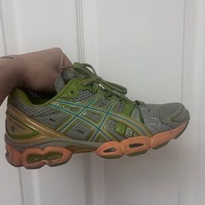 Asics Women's Gray and Olive Athletic Shoes